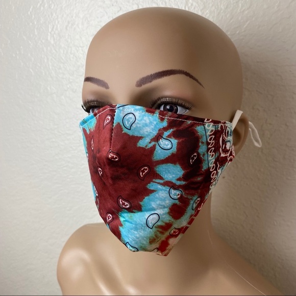 Tie Dye Bandana Adult Face Mask - Picture 2 of 6